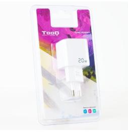 Cargador de Pared TooQ TQWC-PD20WT/ 1xUSB Tipo-C/ 20W/ Blanco