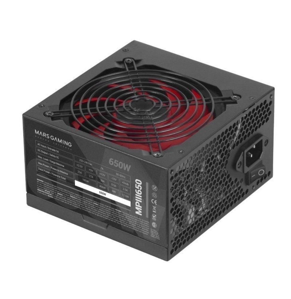 Fuente de Alimentación Mars Gaming MPIII650/ 650W/ Ventilador 12cm