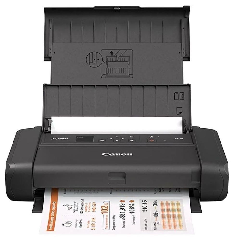 Impresora Portátil Canon PIXMA TR150 con Batería/ WiFi/ Negra