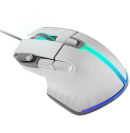 Ratón Gaming Mars Gaming MM-XT/ Hasta 12800DPI/ Blanco