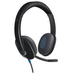 Auriculares Logitech H540/ con Micrófono/ USB/ Negros