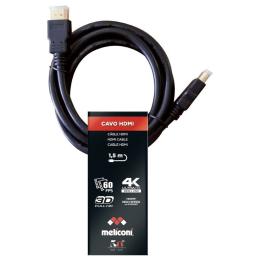 Cable HDMI 4K Meliconi 497002/ HDMI Macho - HDMI Macho/ 1.5m/ Negro