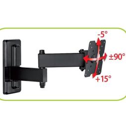 Soporte de Pared Giratorio/ Inclinable Meliconi EDR100 para TV de 14-25'/ hasta 17kg