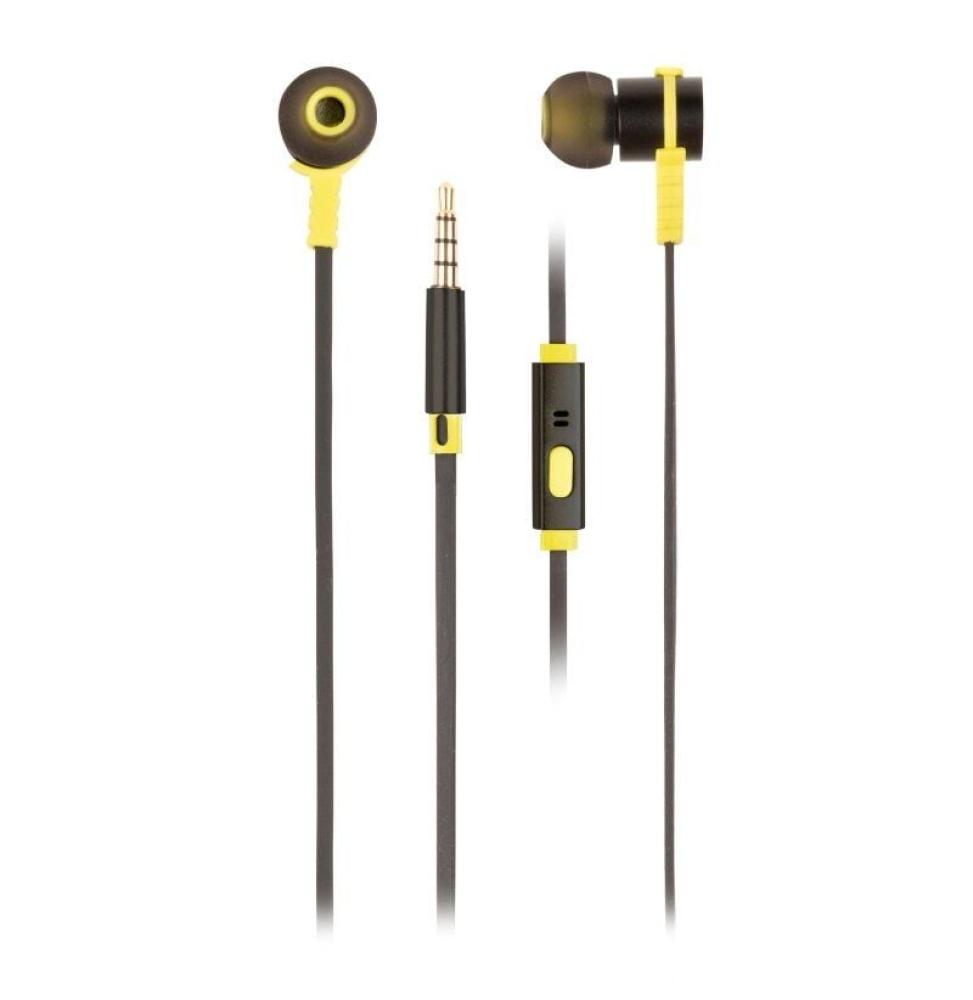 Auriculares Intrauditivos NGS Cross Rally/ con Micrófono/ Jack 3.5/ Negros y Amarillos