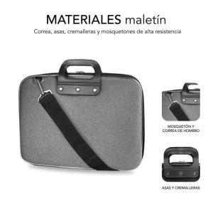 Maletín Subblim EVA Laptop Bag PL para Portátiles hasta 13.3'/ Cinta para Trolley/ Gris