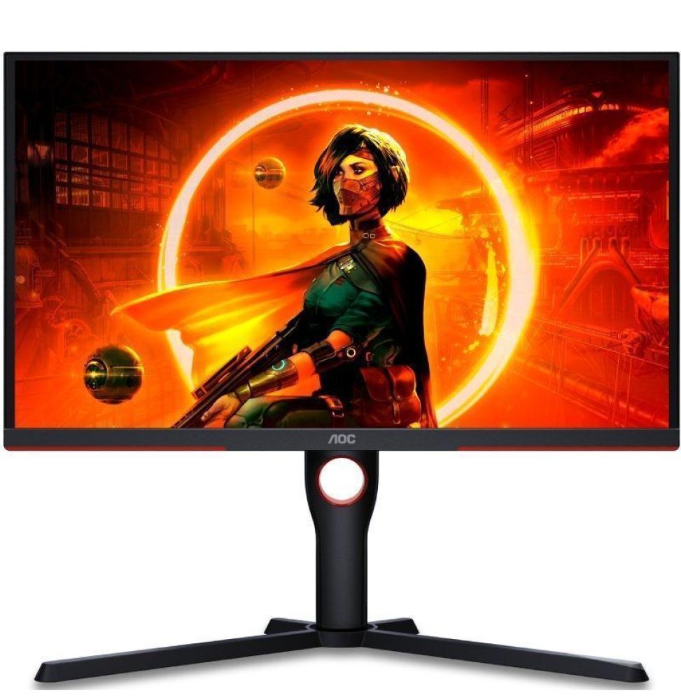 Monitor Gaming AOC 25G3ZM/BK 24.5'/ Full HD/ 0.5ms/ 240Hz/ VA/ Negro y Rojo