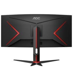 Monitor Gaming Ultrapanorámico Curvo AOC CU34G2X/BK  34'/ WQHD/ 1ms/ 144Hz/ VA/ Negro y Rojo