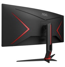 Monitor Gaming Ultrapanorámico Curvo AOC CU34G2X/BK  34'/ WQHD/ 1ms/ 144Hz/ VA/ Negro y Rojo