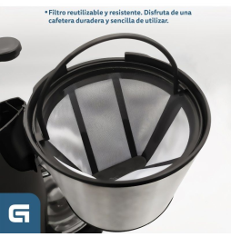 Cafetera de Goteo Grunkel CAF-B Aroma/ 12 Tazas/ Blanca