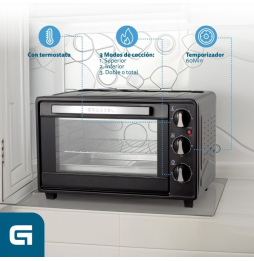 Horno de Sobremesa Grunkel HR-23HN/ 1600W/ Capacidad 23L