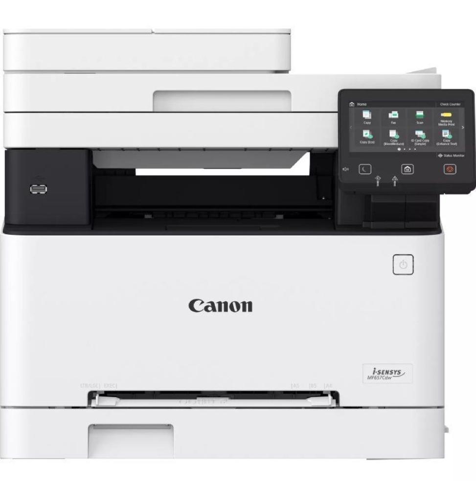 Multifunción Láser Color Canon i-SENSYS MF657CDW WiFi/ Fax/ Dúplex/ Blanca