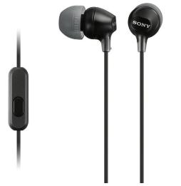 Auriculares Intrauditivos Sony MDR-EX15AP/ con Micrófono/ Jack 3.5/ Negros