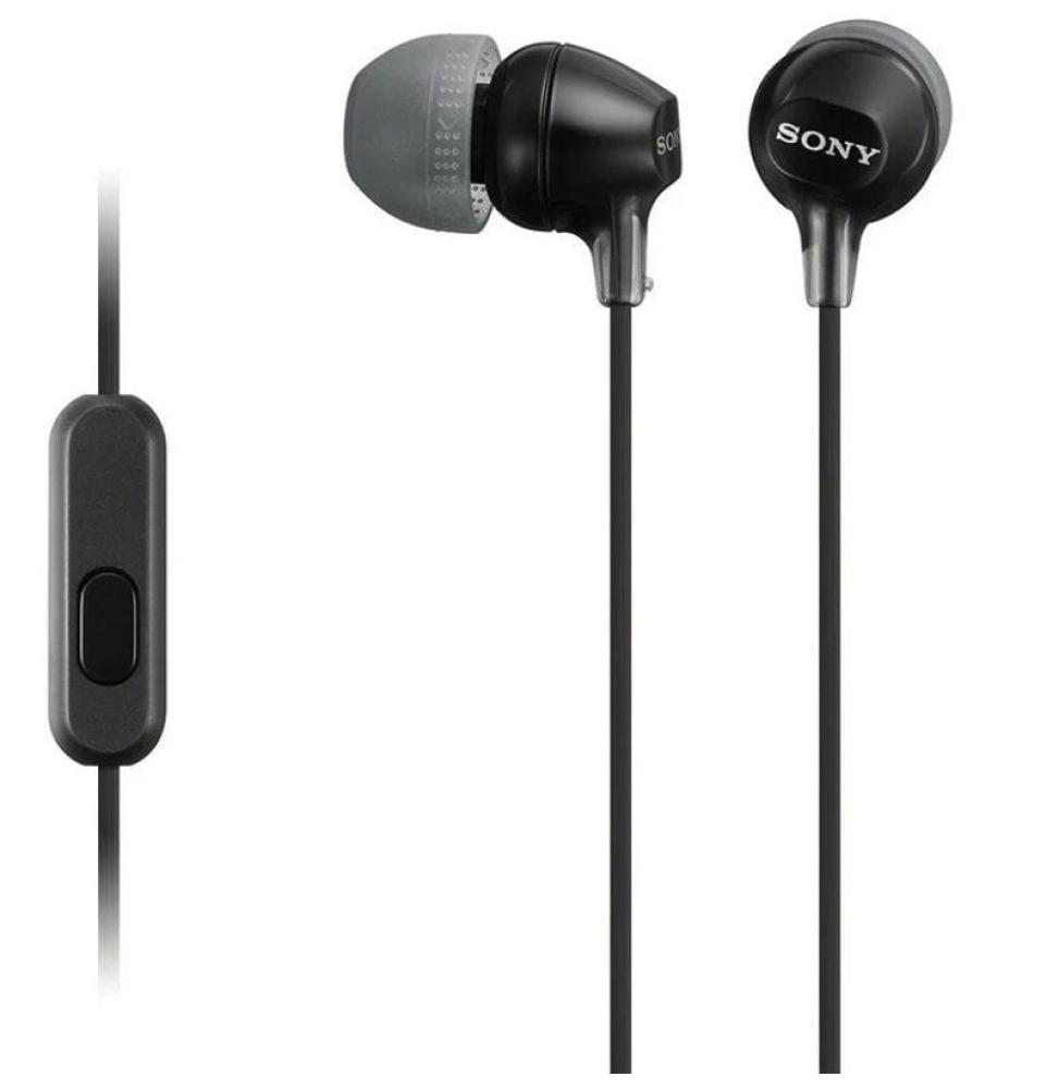 Auriculares Intrauditivos Sony MDR-EX15AP/ con Micrófono/ Jack 3.5/ Negros