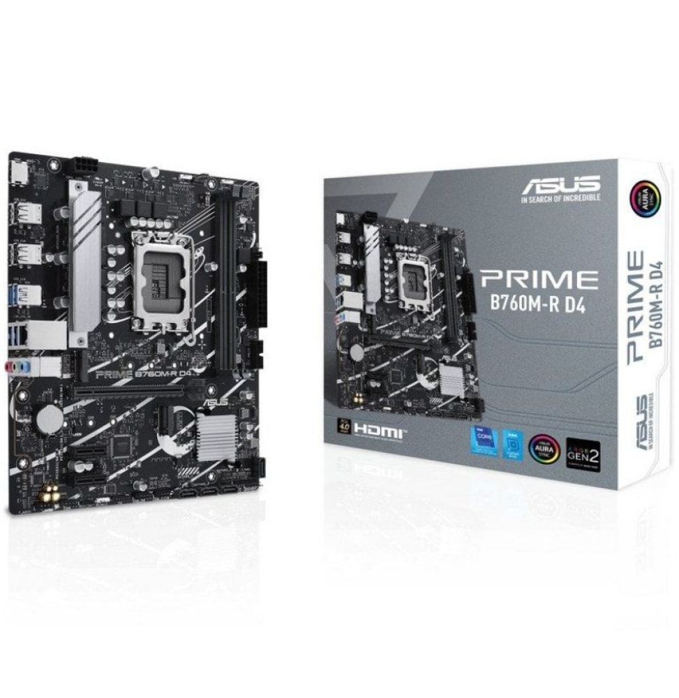 Placa Base Asus PRIME B760M-R D4 Socket 1700/ Micro ATX