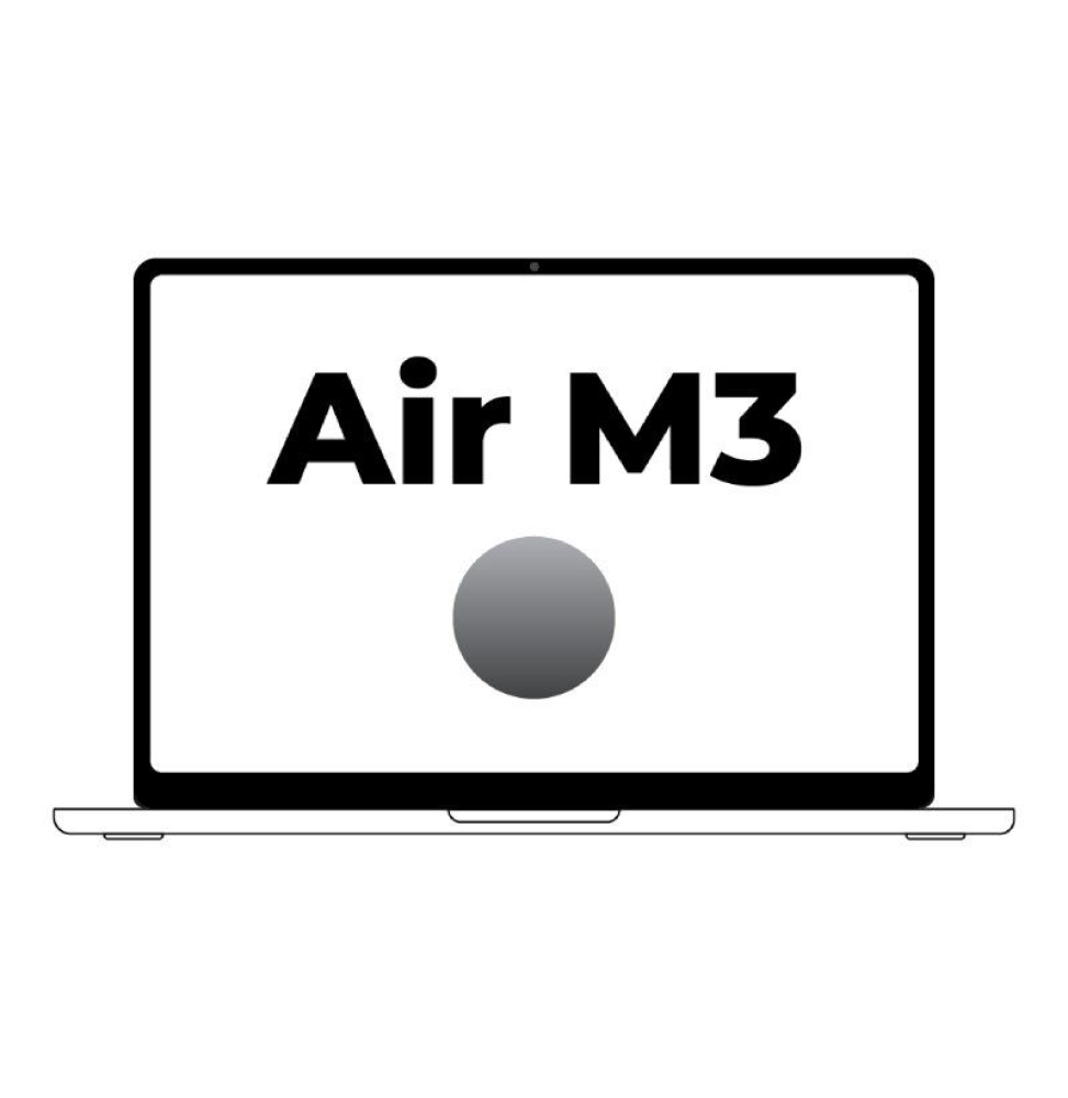 Apple Macbook Air 13,6'/ M3 8-Core CPU/ 8Gb/ 256Gb SSD/  8-Core GPU/ Gris Espacial