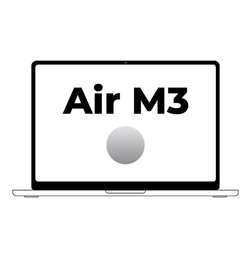 Apple Macbook Air 15' / M3 8-Core CPU/ 8Gb/ 256Gb SSD/ 10-Core GPU/ Plata