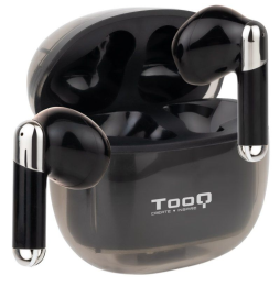 Auriculares Bluetooth TooQ Onyx TQBWH-0054B con estuche de carga/ Autonomía 4h/ Negros