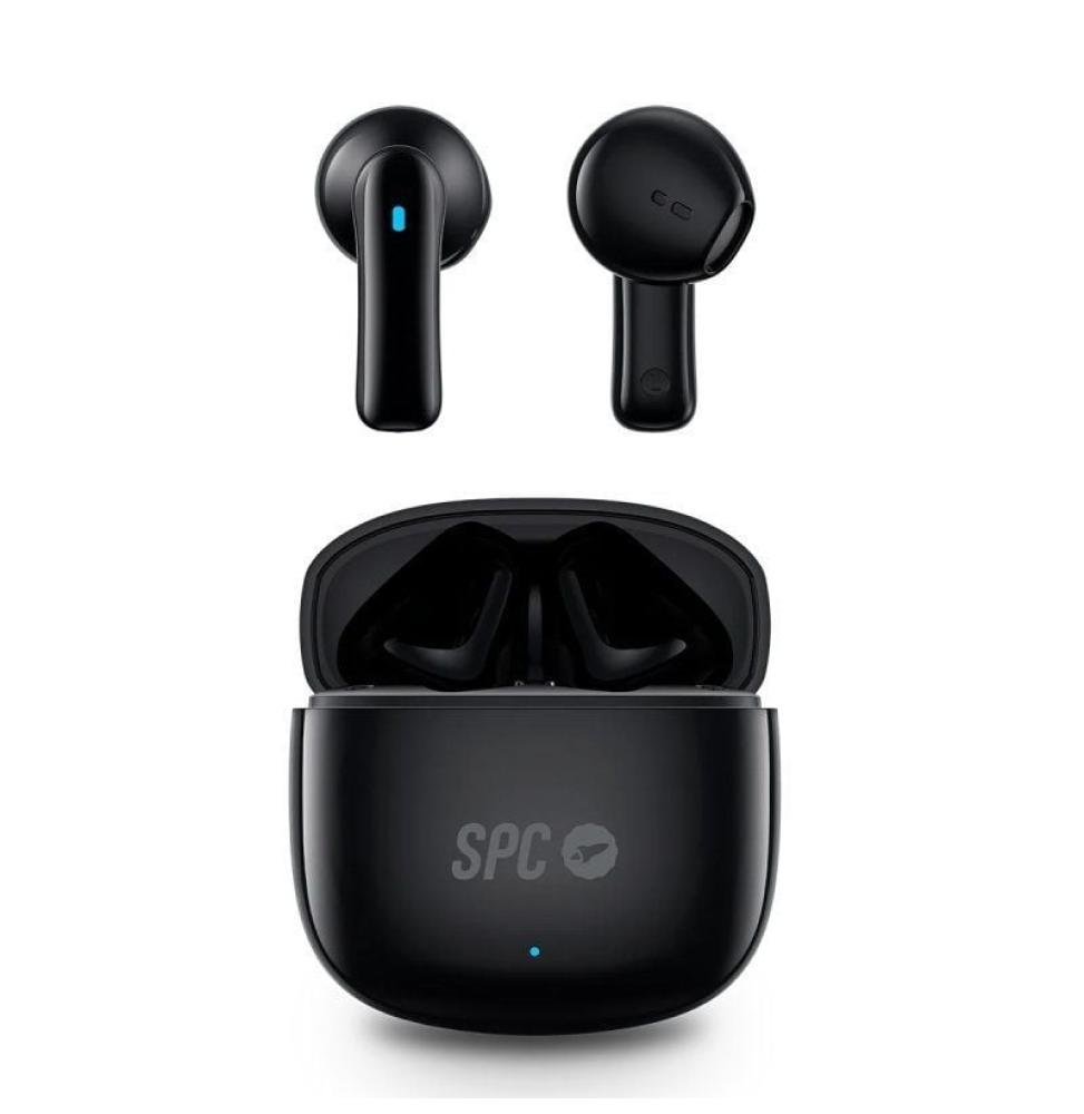 Auriculares Bluetooth SPC Zion 2 Play con estuche de carga/ Autonomía 7h/ Stick Corto 30mm/ Negros