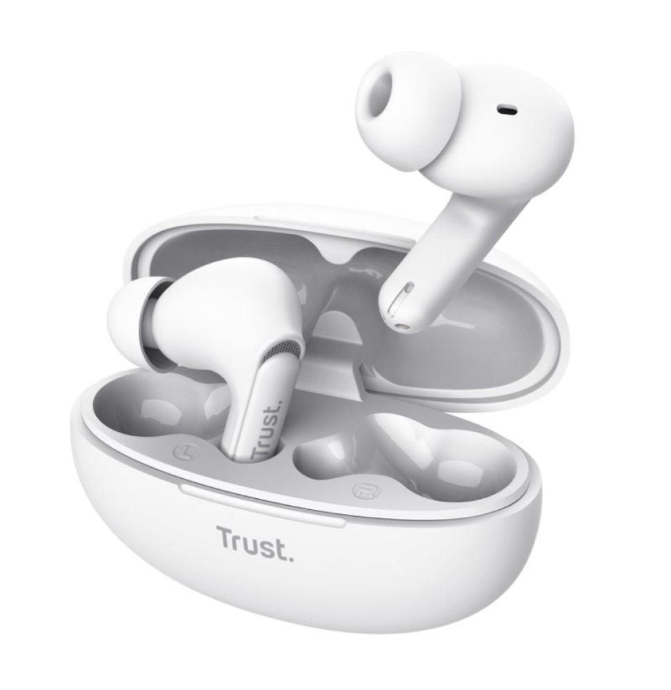 Auriculares Bluetooth Trust Yavi ENC con estuche de carga/ Blancos