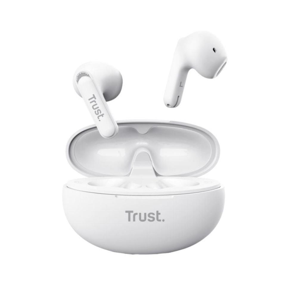 Auriculares Bluetooth Trust Yavi ENC con estuche de carga/ Blancos