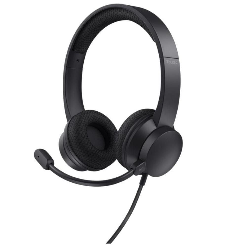 Auriculares Trust HS-260/ con Micrófono/ USB/ Negros