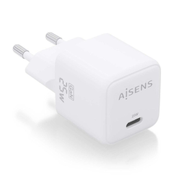 Cargador Gan de Pared Aisens ASCH-25W1P012-W/ 1xUSB Tipo-C/ 25W