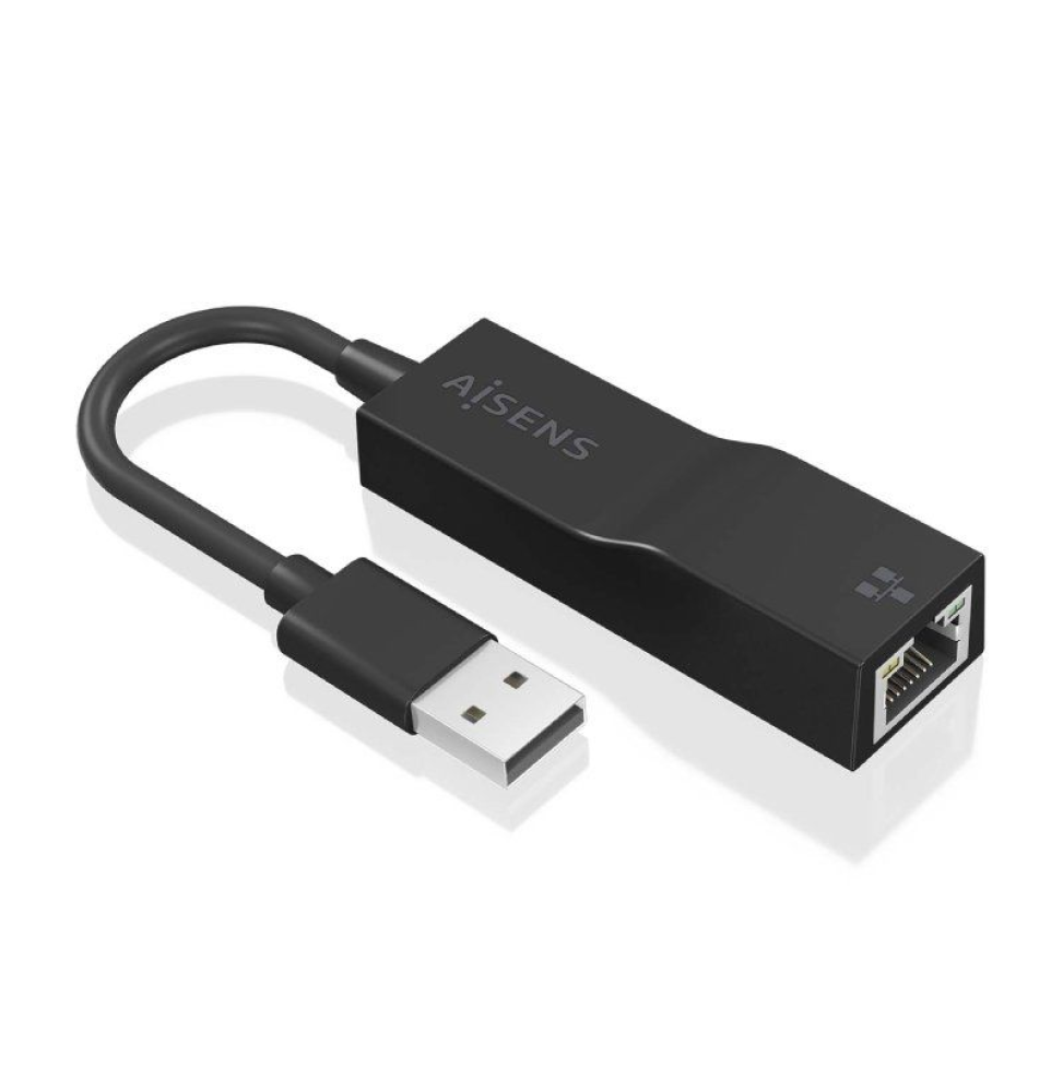 Adaptador USB 3.0 Aisens A106-0766/ USB Macho - RJ45 Hembra/ 15cm/ Negro