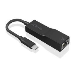 Adaptador USB 3.1 Aisens A106-0765/ USB-C Macho - RJ45 Hembra/ 15cm/ Negro