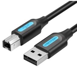 Cable USB 2.0 Impresora Vention COQBL/ USB Tipo-B Macho - USB Macho/ 480Mbps/ 10m/ Negro