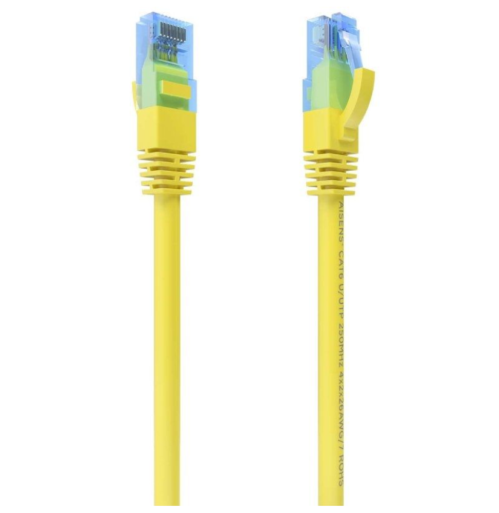 Cable de Red RJ45 AWG26 UTP Aisens A135-0829 Cat.6/ 25cm/ Amarillo