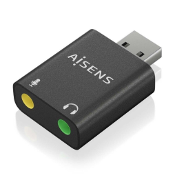 Tarjeta de Sonido Aisens A106-0768/ USB Macho - 2xJack 3.5 Hembra