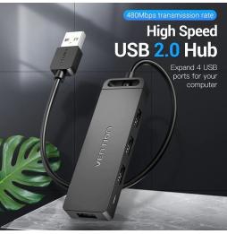 Hub USB 2.0 Vention CHMBB/ 4xUSB/ 15cm