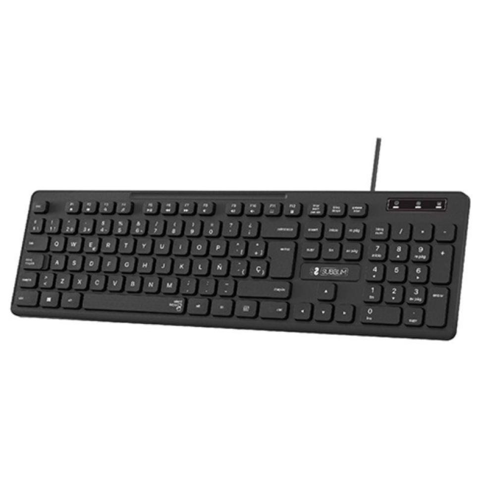 Teclado Subblim Business Slim Silencioso/ Negro