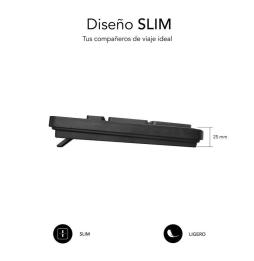 Teclado Subblim Business Slim Silencioso/ Negro