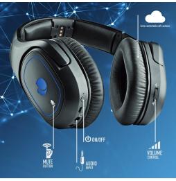 Auriculares Inalámbricos Gaming con Micrófono NGS GHX-600/ Jack 3.5/ USB 2.0/ Óptica/ Negros