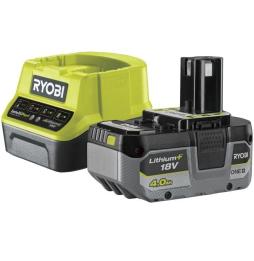 Cargador + Batería de litio Ryobi ONE+ RC18120-140X/ 18V 4,0Ah