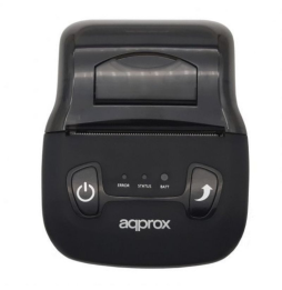 Impresora de Tickets Approx appPOS58PORTABLE+/ Térmica/ Ancho papel 58mm/ USB-Bluetooth/ Negra