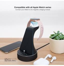 Base de Carga Inalámbrica para Apple Watch y iPhone TooQ TQCD02L