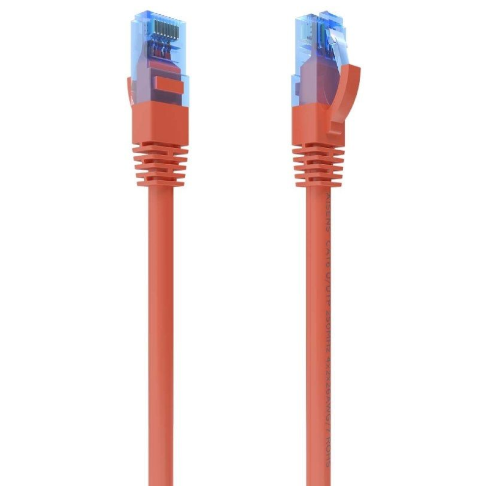 Cable de Red RJ45 AWG26 CCA UTP Aisens A135-0788 Cat.6/ 75cm/ Rojo