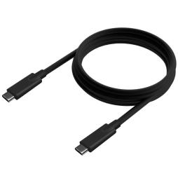 Cable USB 3.2 Tipo-C Aisens A107-0705 10GBPS 5A 100W/ USB Tipo-C Macho - USB Tipo-C Macho/ Hasta 100W/ 2500Mbps/ 3m/ Negro