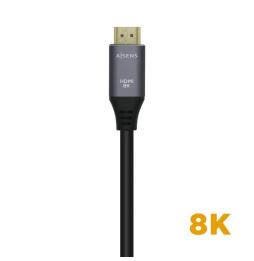 Cable HDMI 2.1 8K Aisens A150-0429/ HDMI Macho - HDMI Macho/ 3m/ Gris Negro