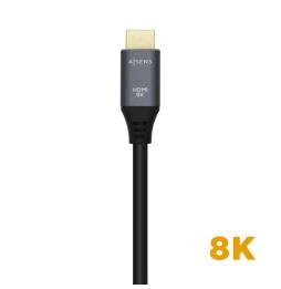 Cable HDMI 2.1 8K Aisens A150-0429/ HDMI Macho - HDMI Macho/ 3m/ Gris Negro