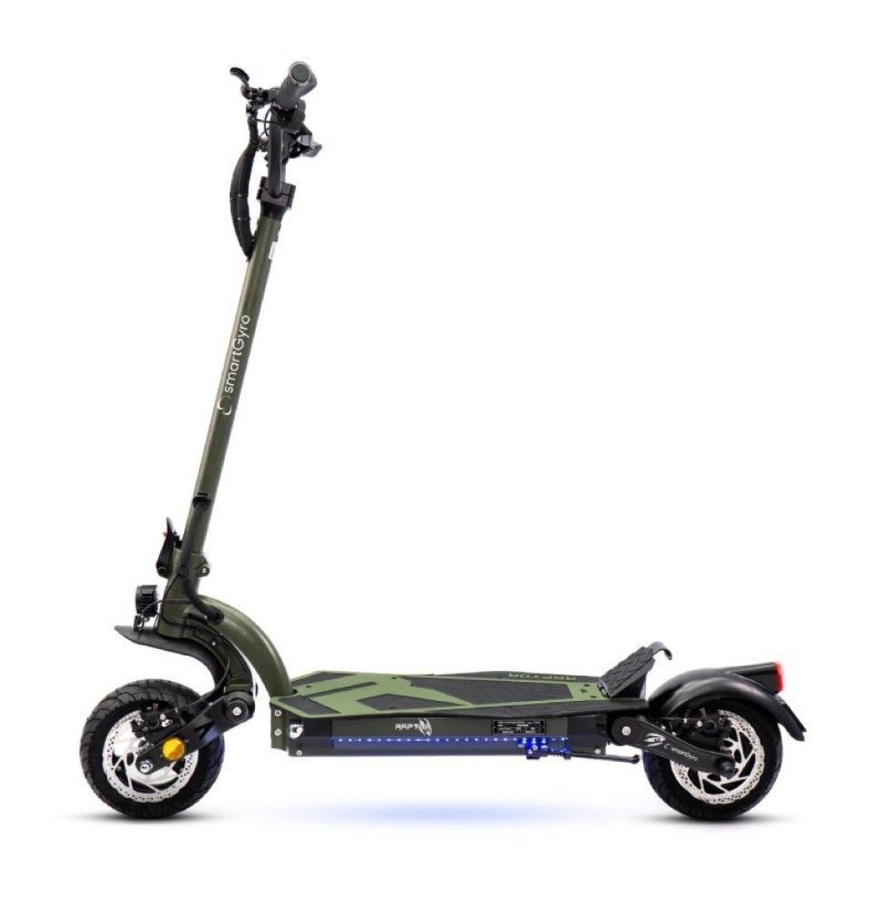 Patinete Eléctrico SmartGyro Raptor Certificado/ Motor 1000W/ Ruedas 10'/ 25km/h /Autonomía 70km/ Army