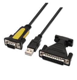 Cable Conversor Serie Aisens A104-0039/ USB Macho - RS232 Macho/ 1.8m/ Negro