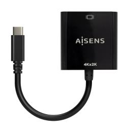 Conversor HDMI 4K 30Hz Aisens A109-0684/ HDMI Hembra - USB Tipo-C Macho/ 15cm/ Negro