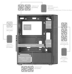 Caja Gaming SemiTorre Mars Gaming MC-iPRO/ Blanca