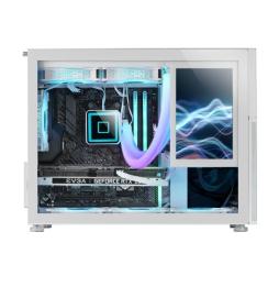 Caja Gaming Minitorre Mars Gaming MC-LCD/ Blanca