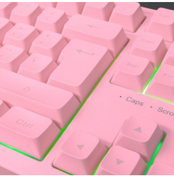 Teclado Gaming SemiMecánico Mars Gaming MK023/ Rosa