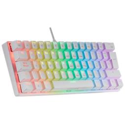 Teclado Gaming Mecánico Mars Gaming MK60WRES/ Switch Rojo/ Blanco