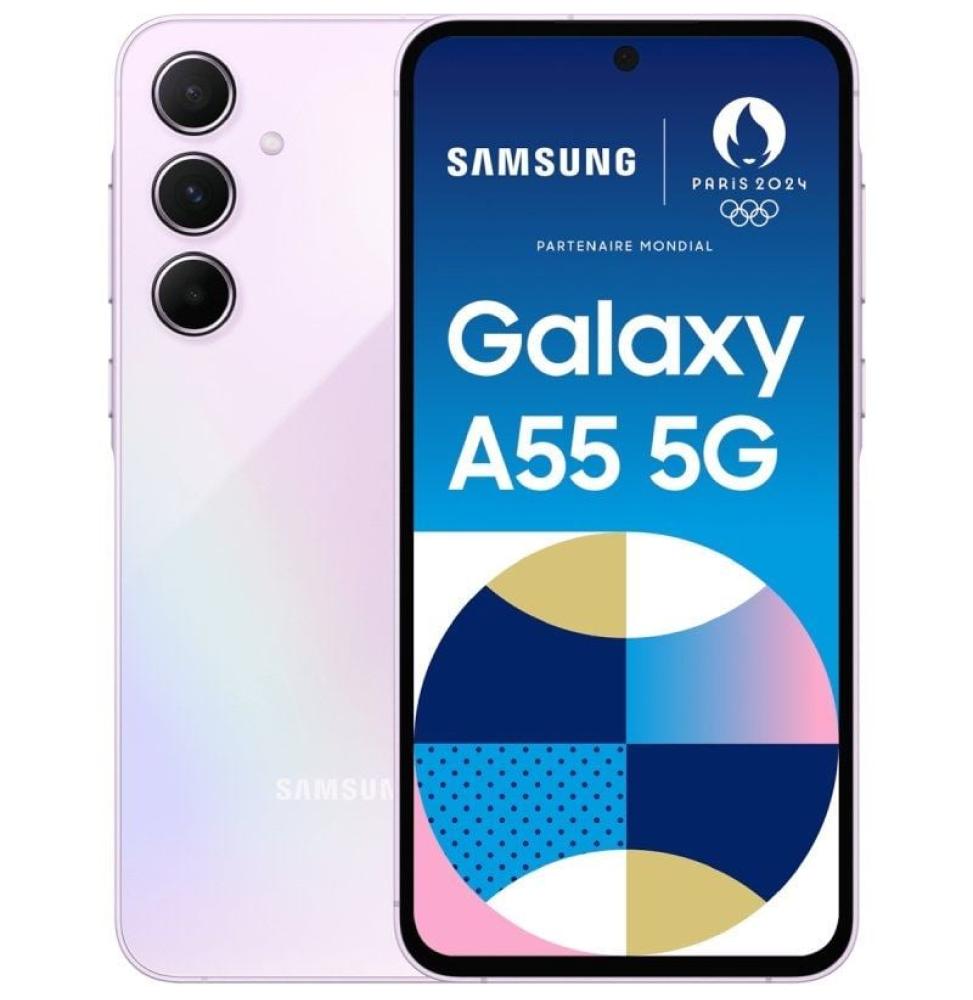 Smartphone Samsung Galaxy A55 8GB/ 256GB/ 6.6'/ 5G/ Lavanda